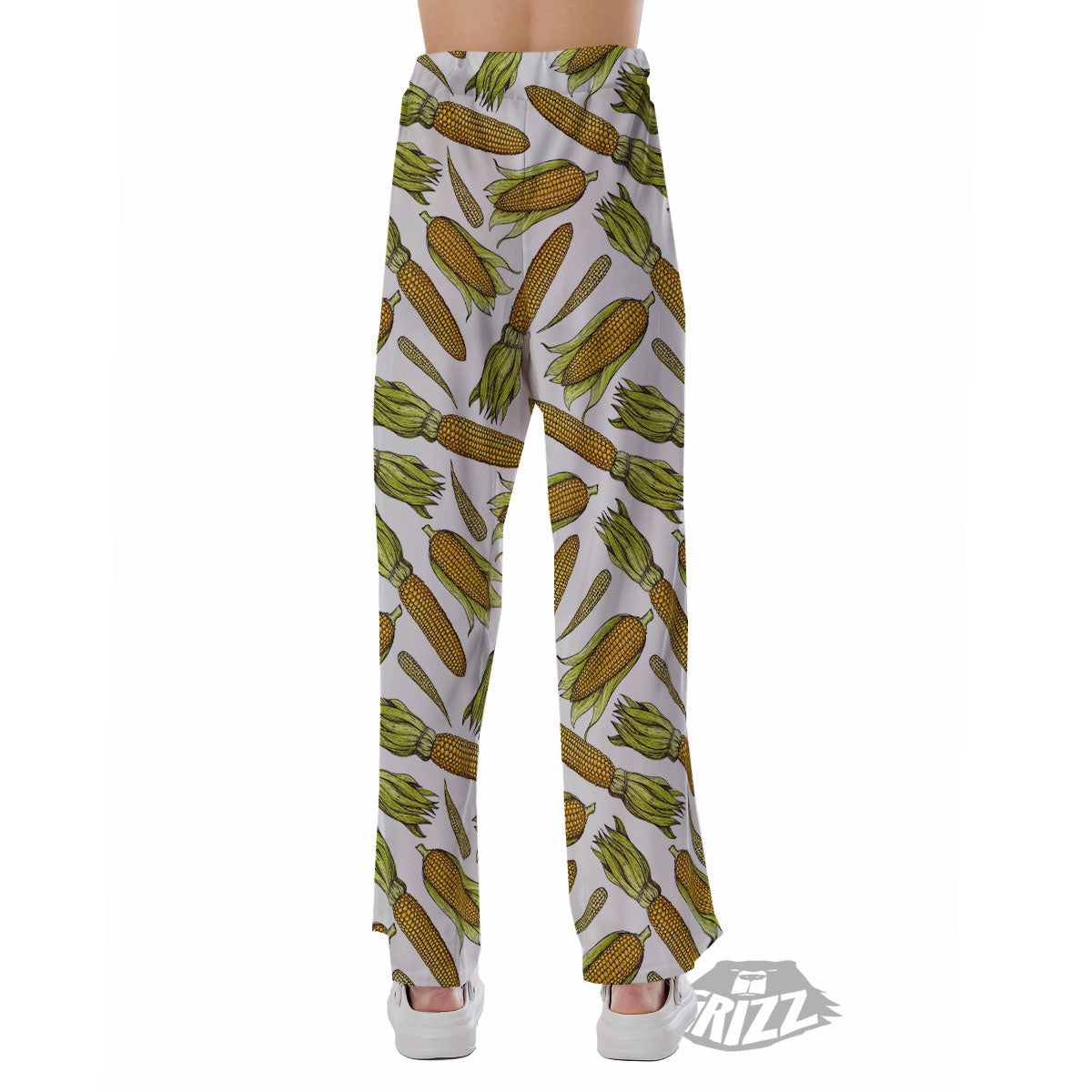 Corncob Hand-Drawn Print Pattern Pajama Pants-grizzshop