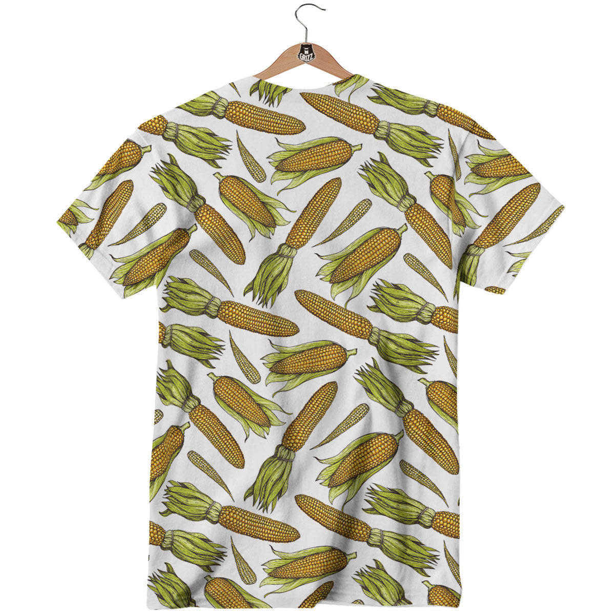 Corncob Hand-Drawn Print Pattern T-Shirt-grizzshop