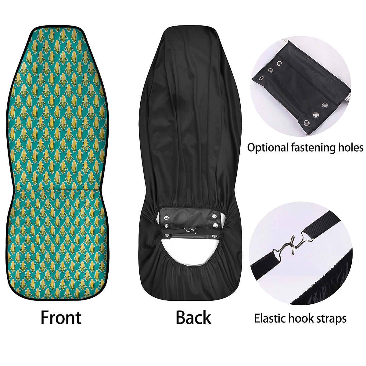 Corncob Print Pattern Car Seat Covers-grizzshop