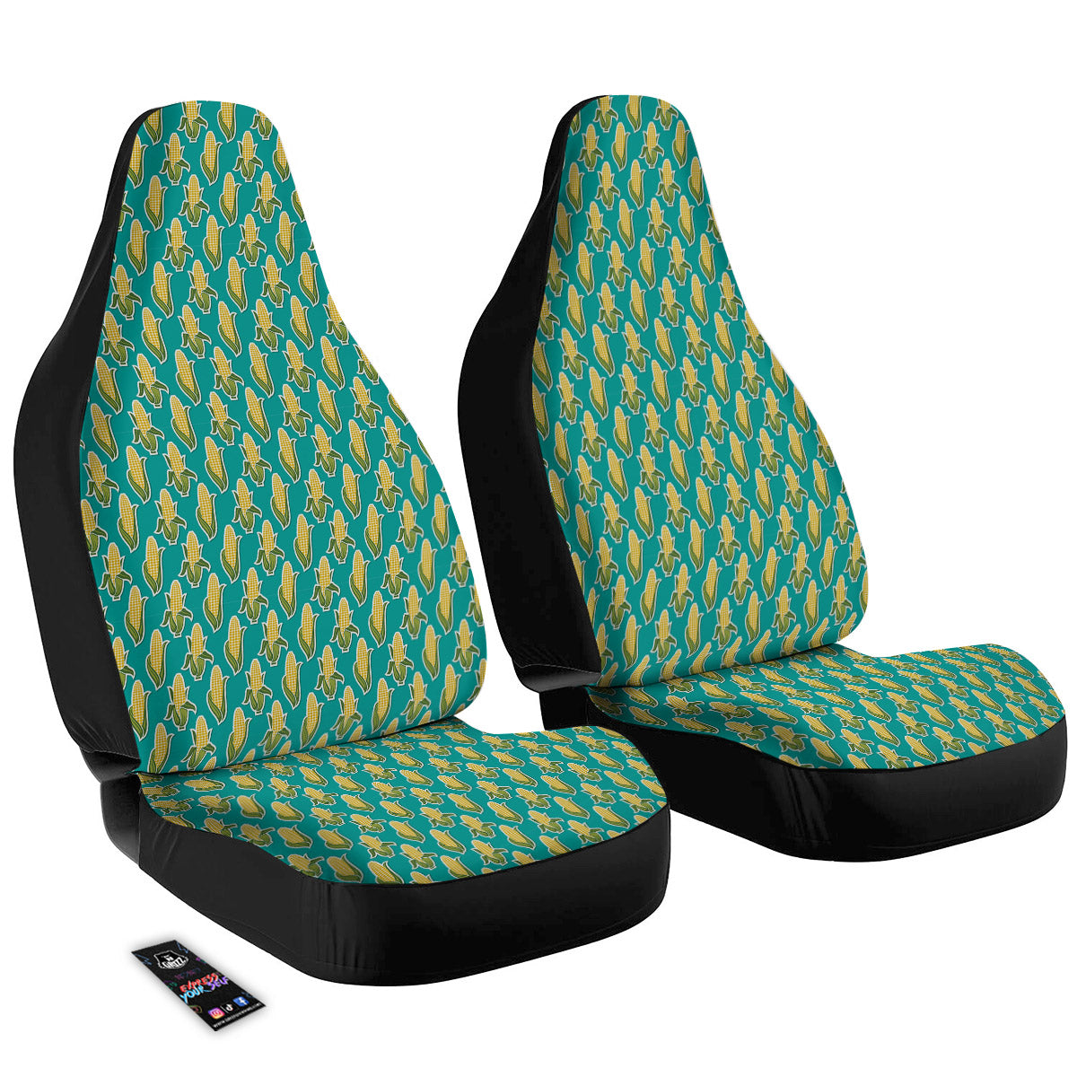 Corncob Print Pattern Car Seat Covers-grizzshop