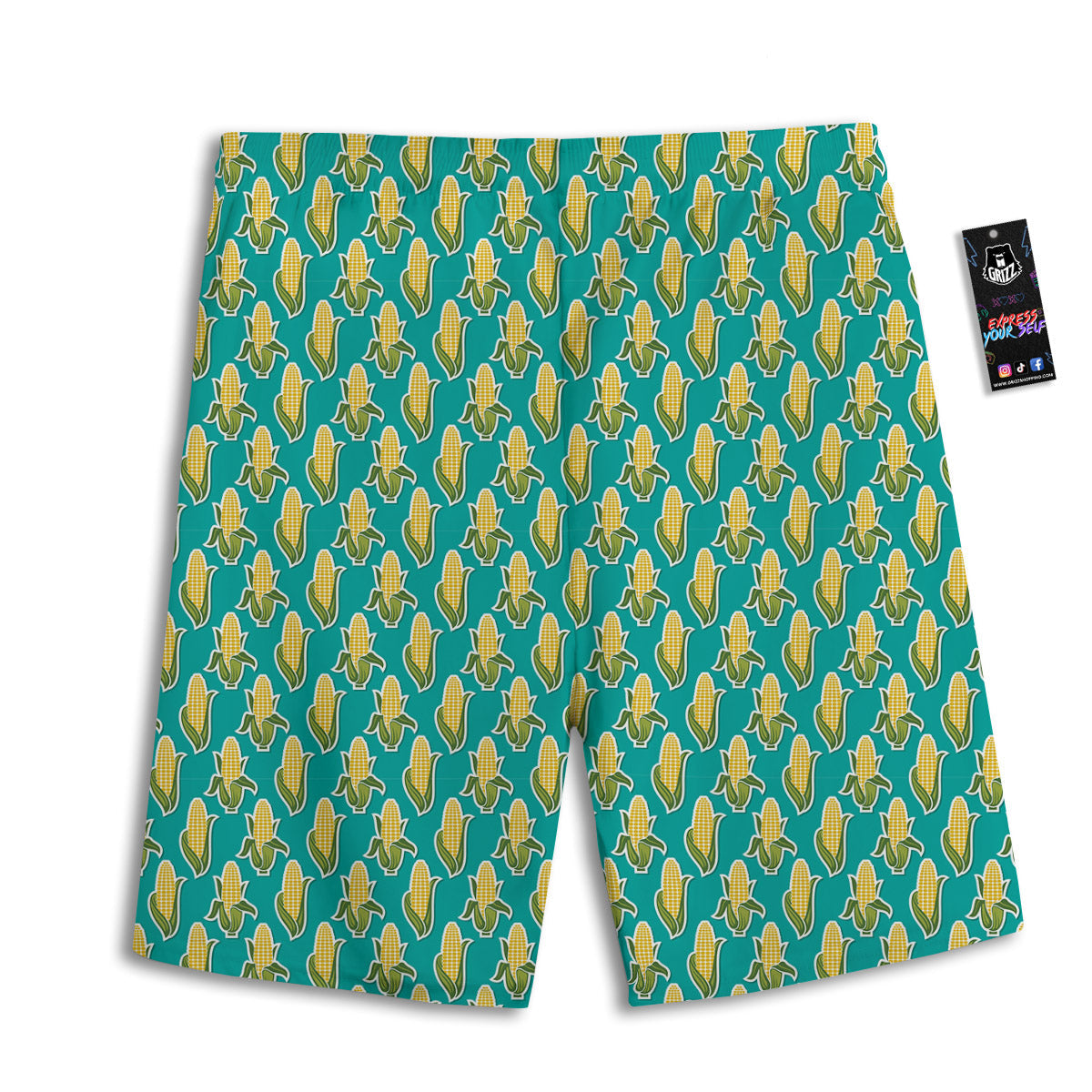 Corncob Print Pattern Men's Athletic Shorts-grizzshop