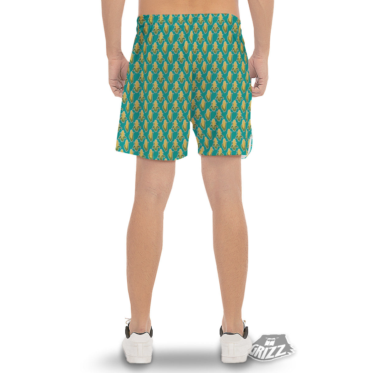 Corncob Print Pattern Men's Gym Shorts-grizzshop
