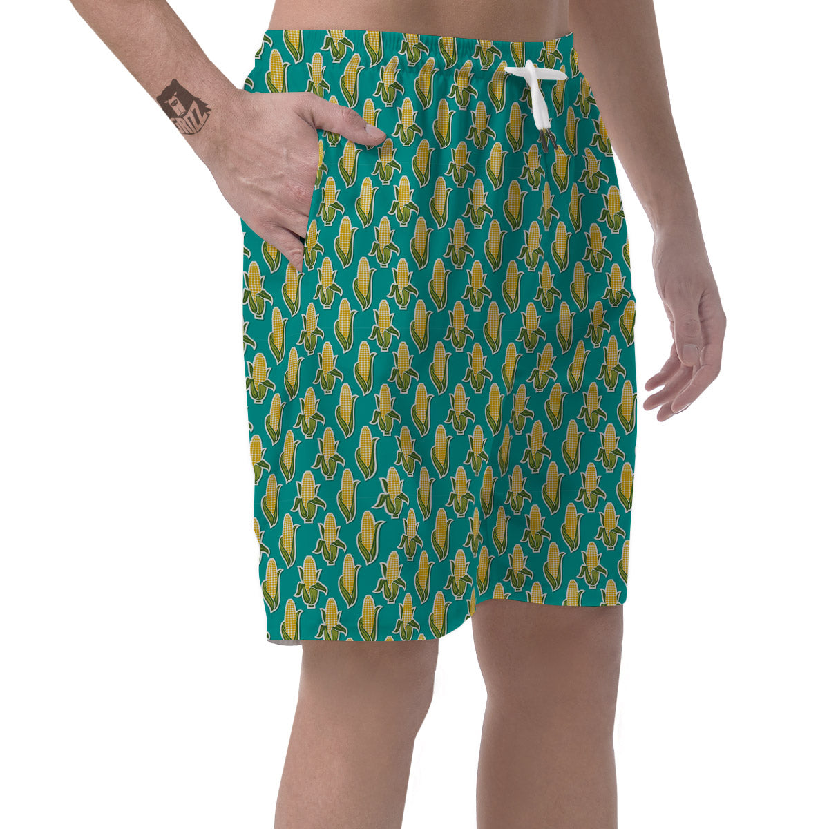 Corncob Print Pattern Men's Shorts-grizzshop