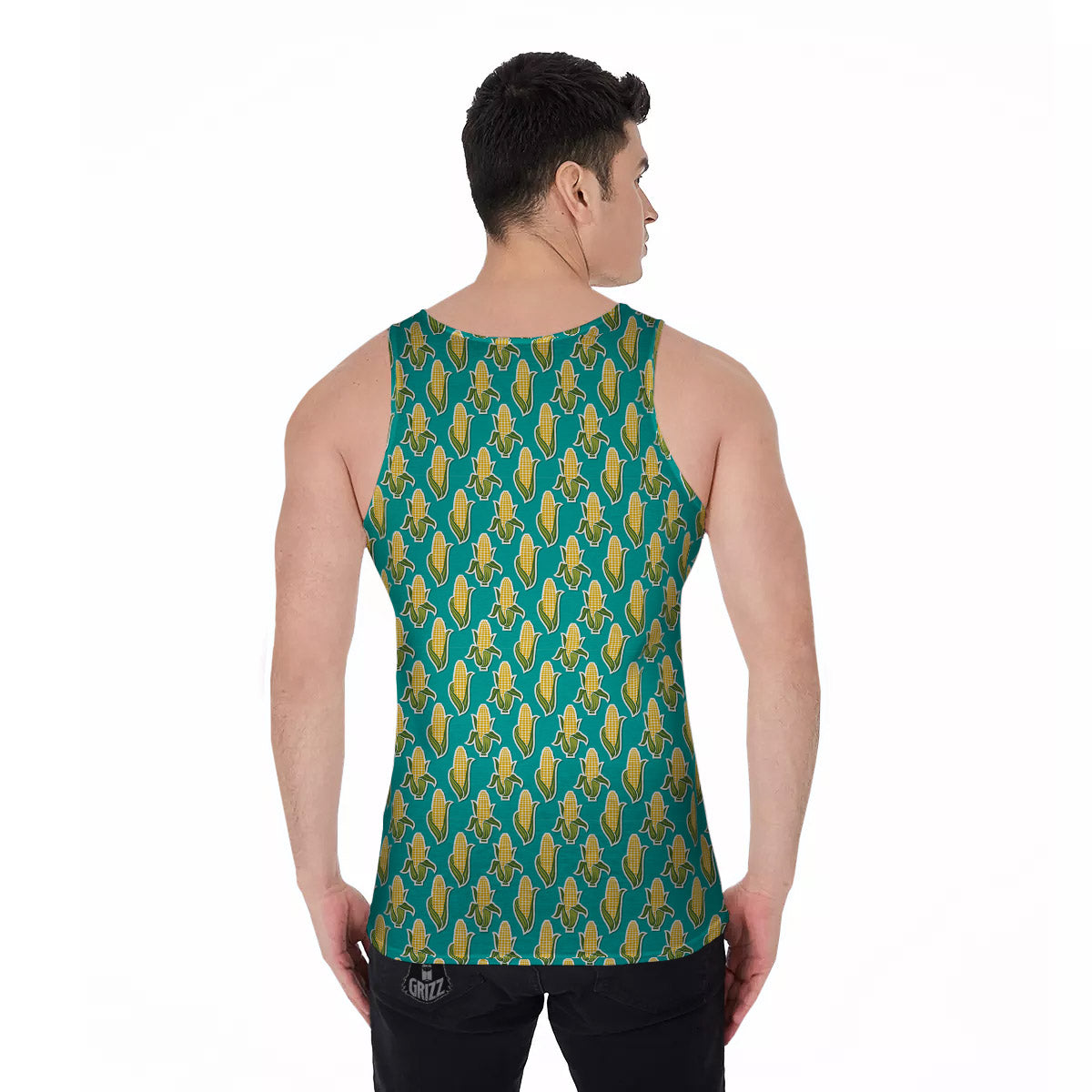 Corncob Print Pattern Men's Tank Top-grizzshop