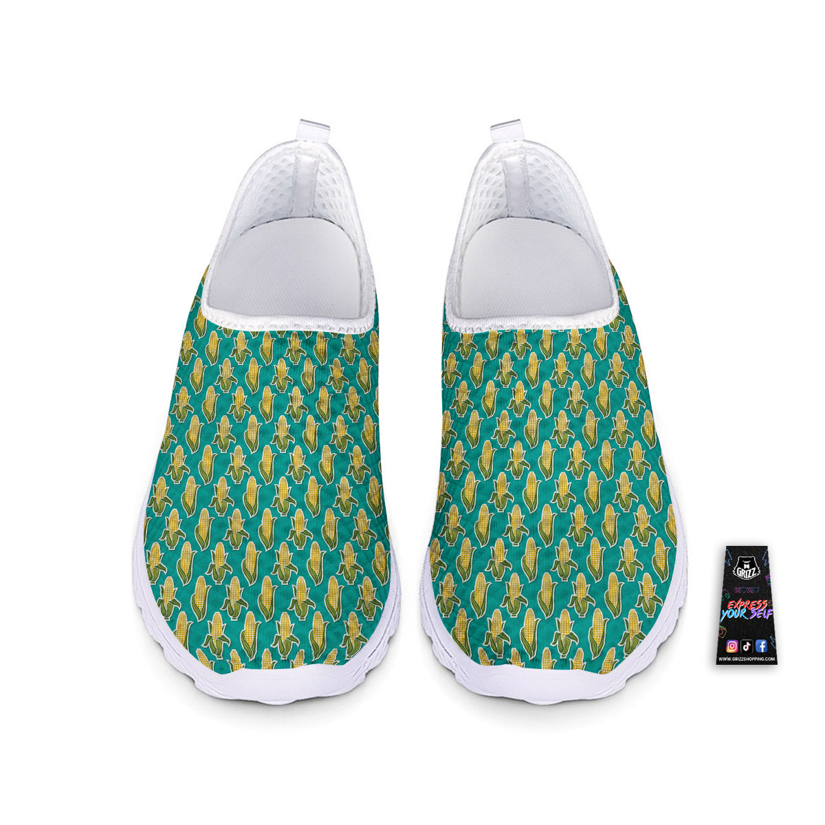 Corncob Print Pattern Nurse Shoes-grizzshop
