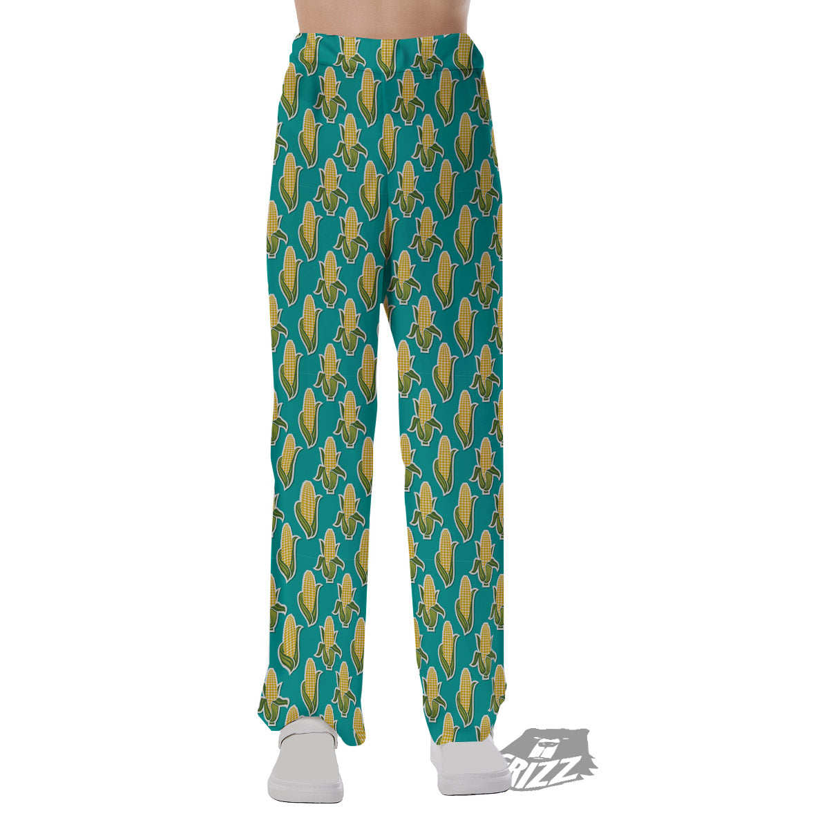 Corncob Print Pattern Pajama Pants-grizzshop