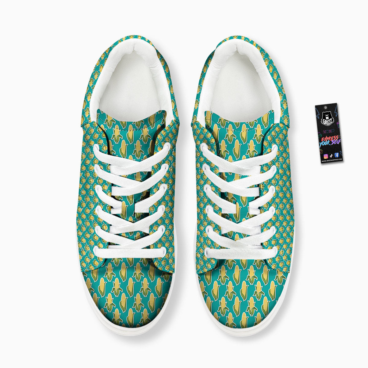 Corncob Print Pattern Platform Shoes-grizzshop