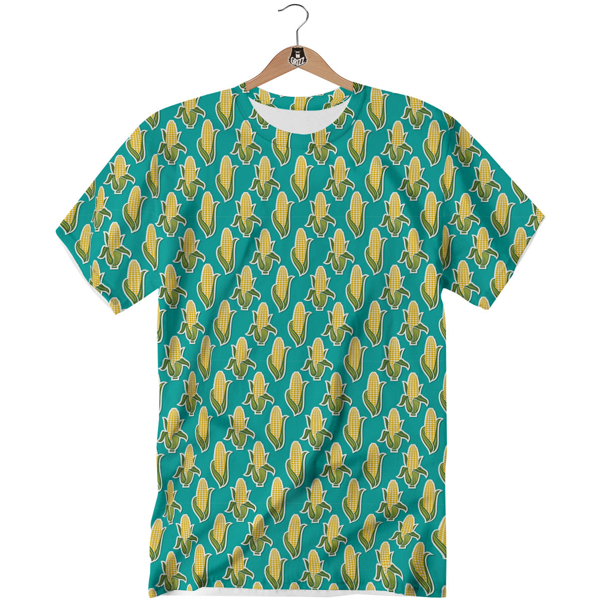 Corncob Print Pattern T-Shirt-grizzshop