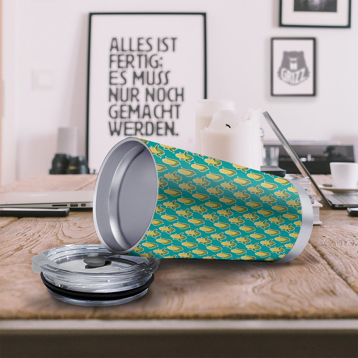 Corncob Print Pattern Tumbler-grizzshop