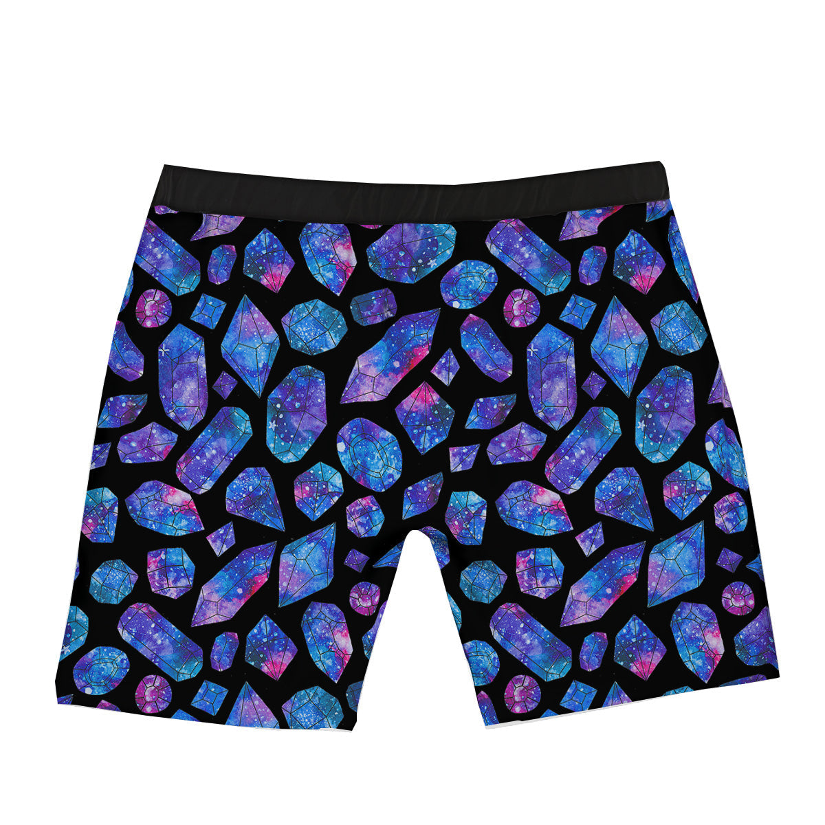 Cosmic Galaxy Space Blue Crystal Print Boxer Briefs-grizzshop