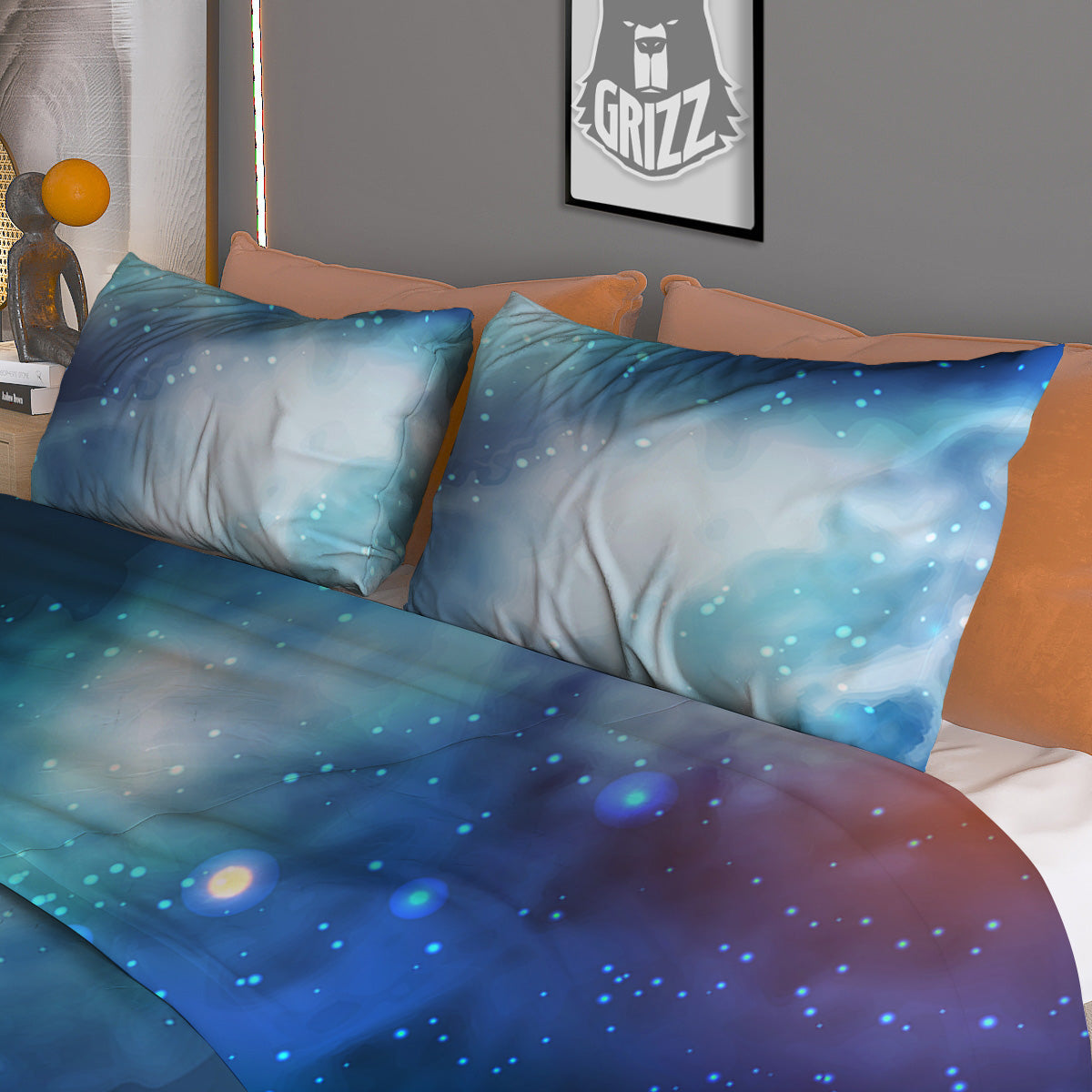 Double Pink Tie Dye Print Duvet Cover Bedding Set