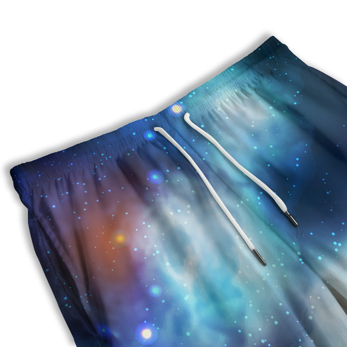 Cosmic Galaxy Space Blue Purple Print Men's Athletic Shorts