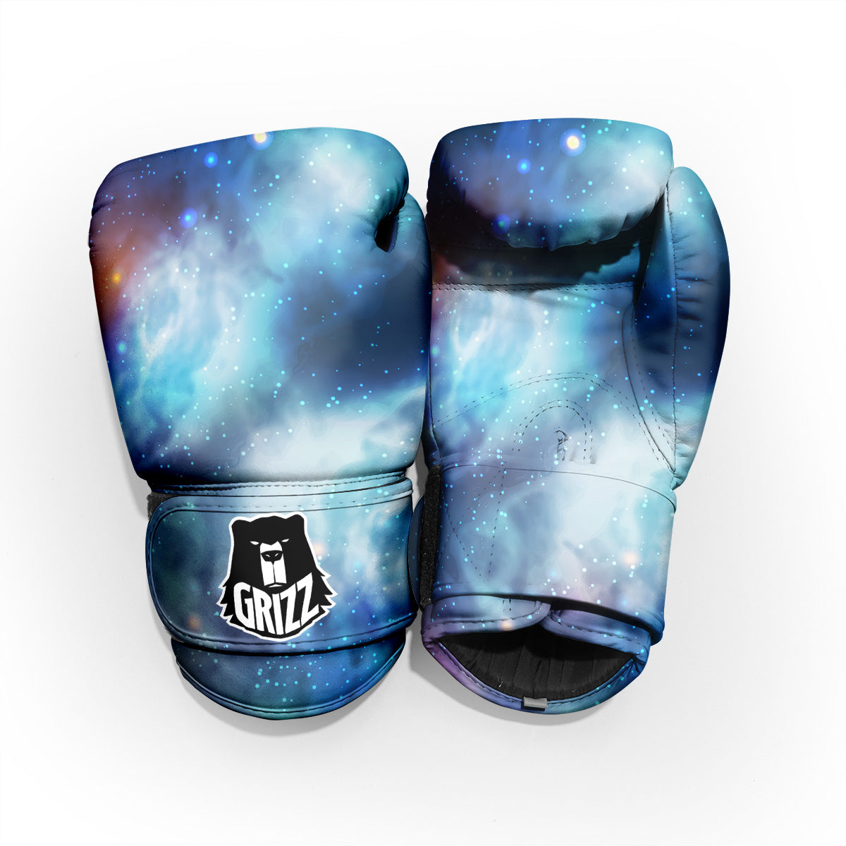 Cosmic Galaxy Space Blue Purple Print Pro Boxing Glove