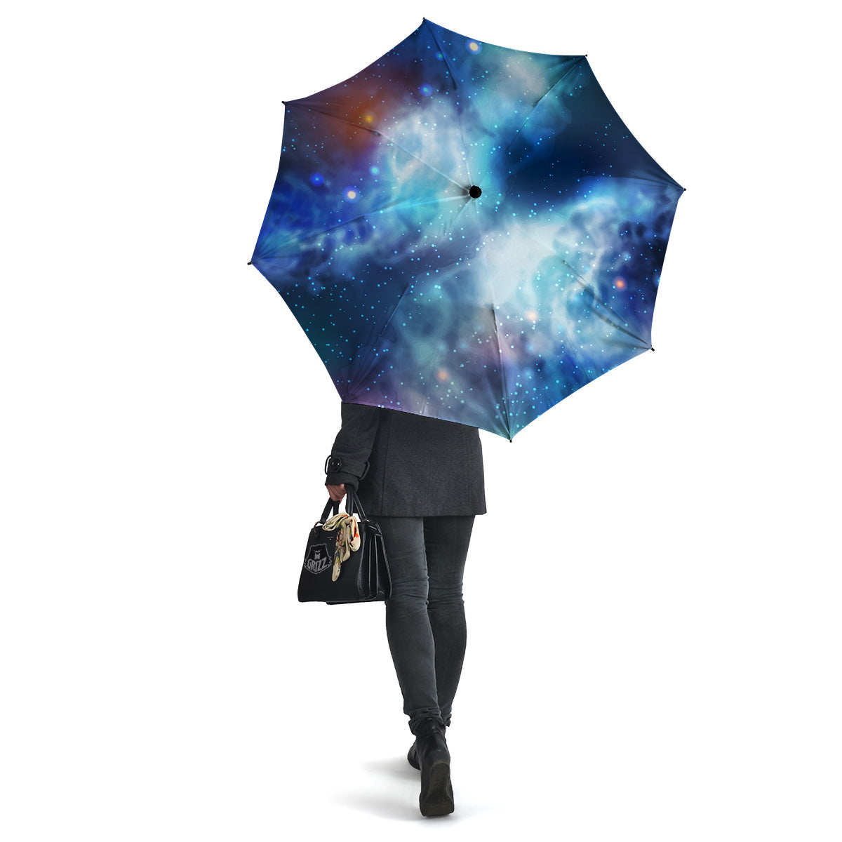 Cosmic Galaxy Space Blue Purple Print Umbrella-grizzshop