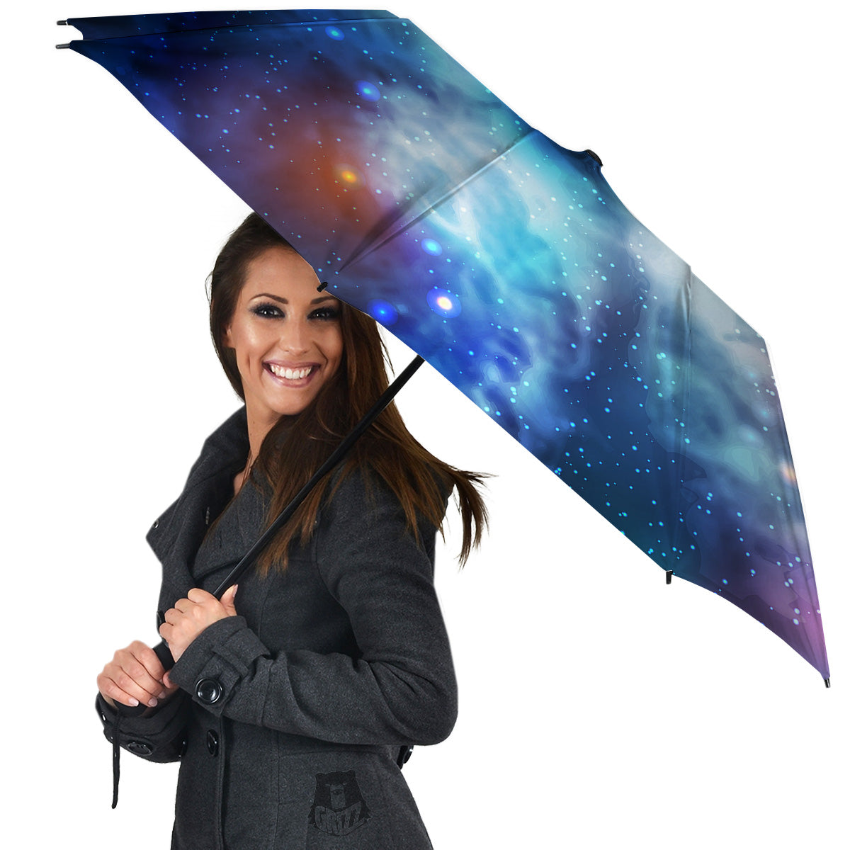 Cosmic Galaxy Space Blue Purple Print Umbrella-grizzshop