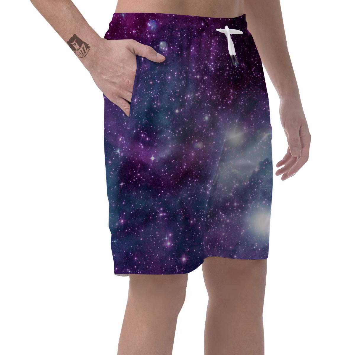 Cosmic Galaxy Space Men's Shorts-grizzshop