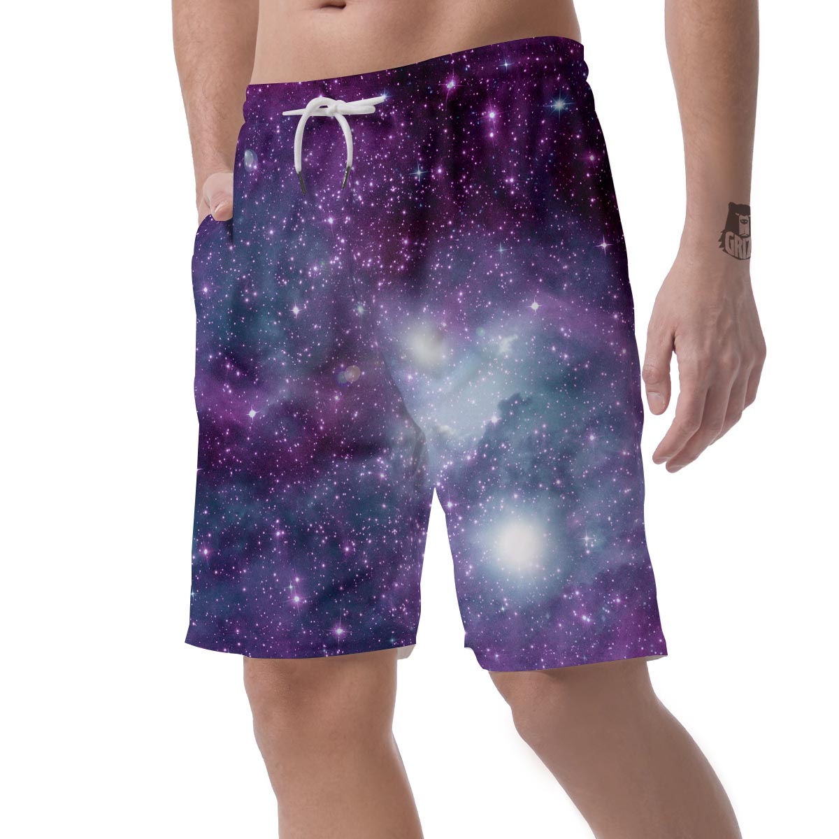 Cosmic Galaxy Space Men's Shorts-grizzshop