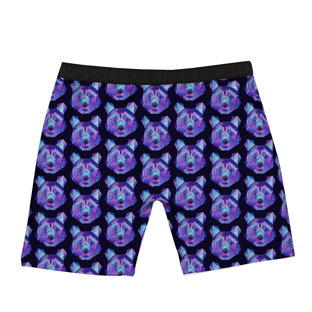 Cosmic Polygonal Bear Print Pattern Boxer Briefs-grizzshop