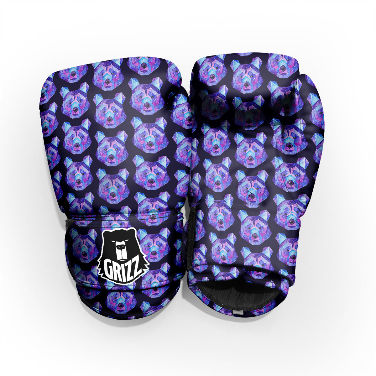 Cosmic Polygonal Bear Print Pattern Pro Boxing Glove