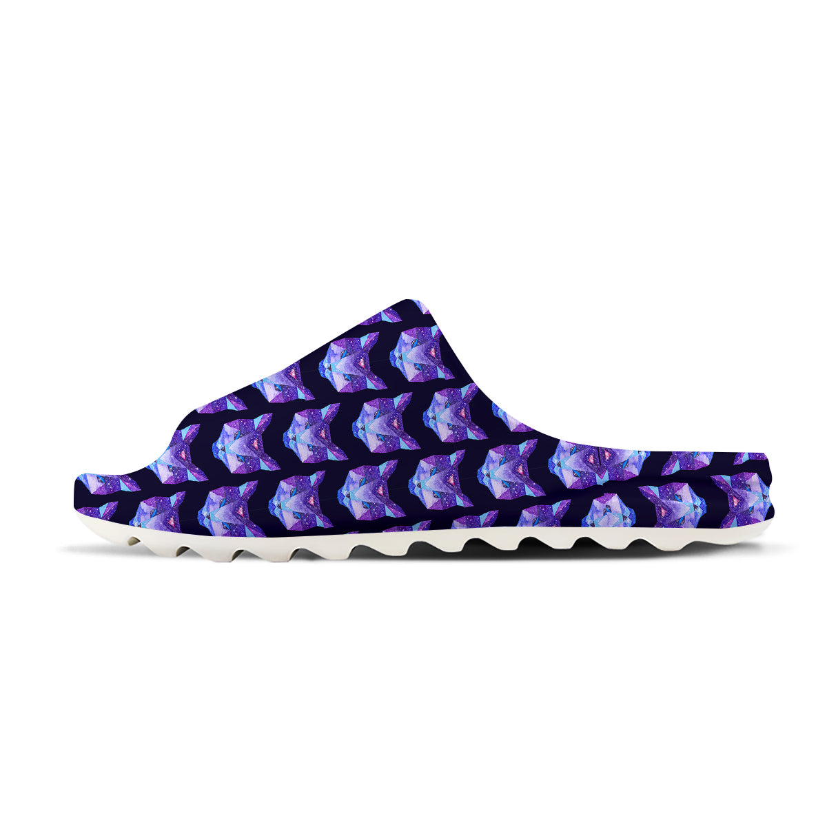 Cosmic Polygonal Cat Print Pattern Sandals-grizzshop