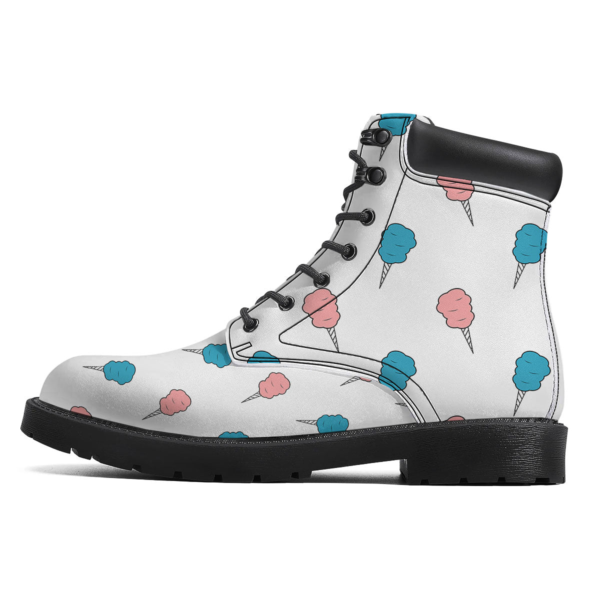 Cotton Candy Blue And Pink Print Pattern Boots-grizzshop
