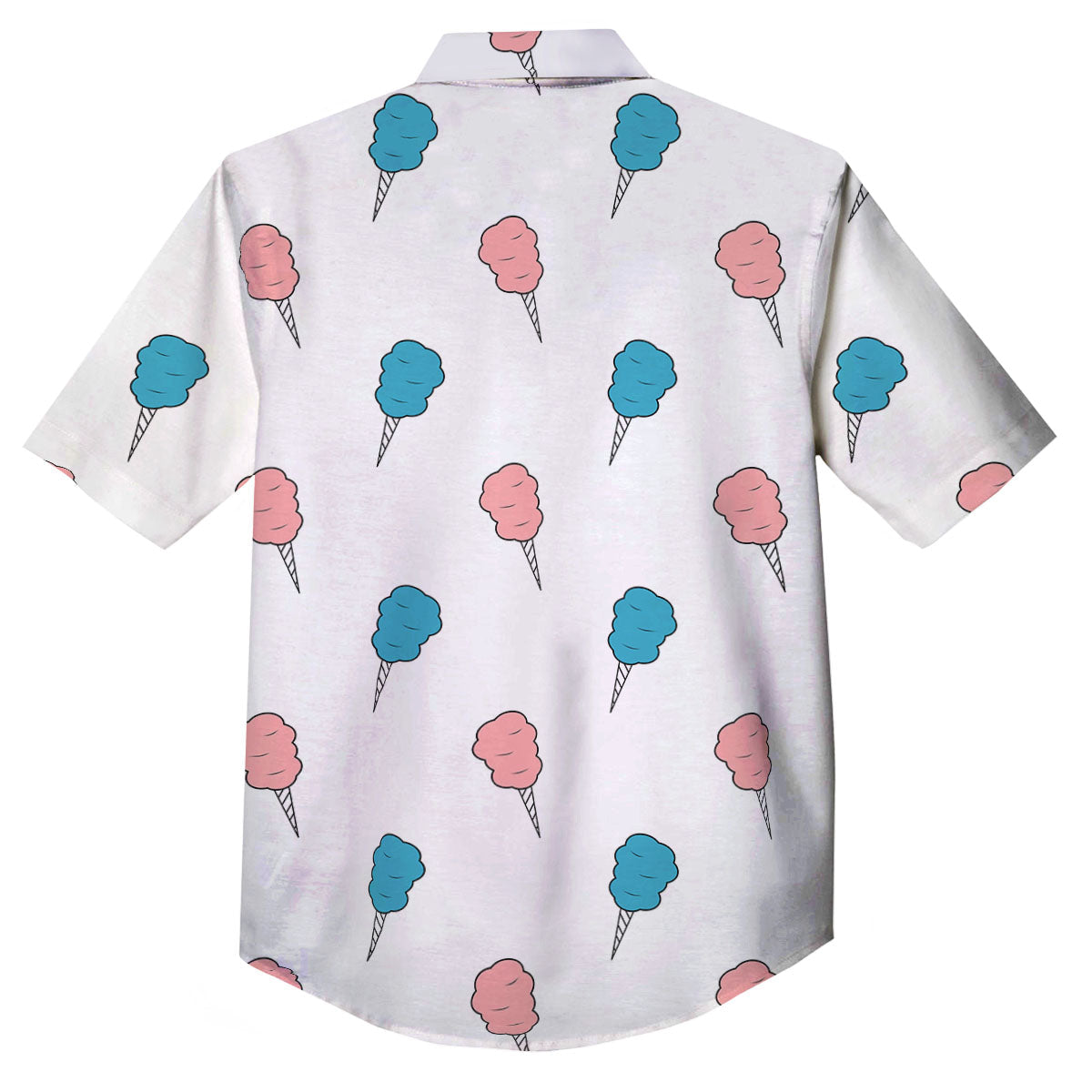 Cotton Candy Blue And Pink Print Pattern Button Up Shirt-grizzshop