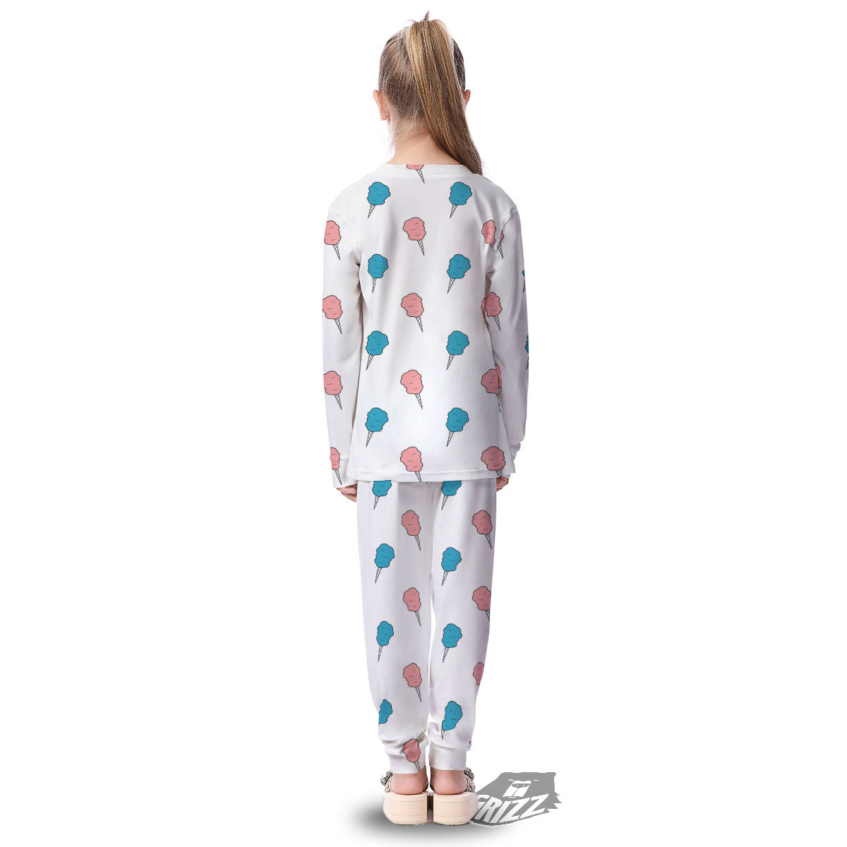 Cotton Candy Blue And Pink Print Pattern Kid's Pajamas-grizzshop