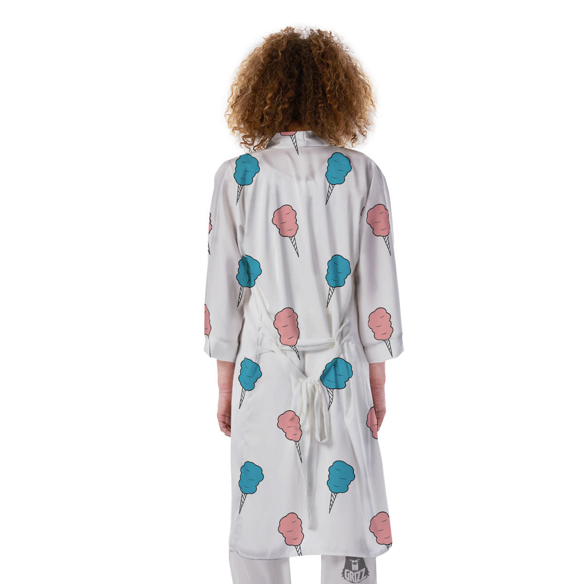 Cotton Candy Blue And Pink Print Pattern Kimono-grizzshop