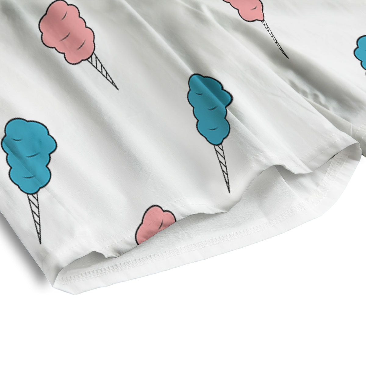 Cotton Candy Blue And Pink Print Pattern Men's Athletic Shorts