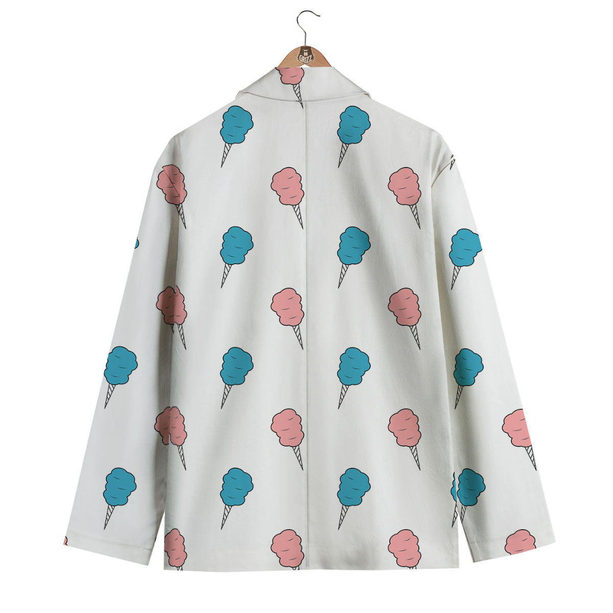 Cotton Candy Blue And Pink Print Pattern Men's Blazer-grizzshop