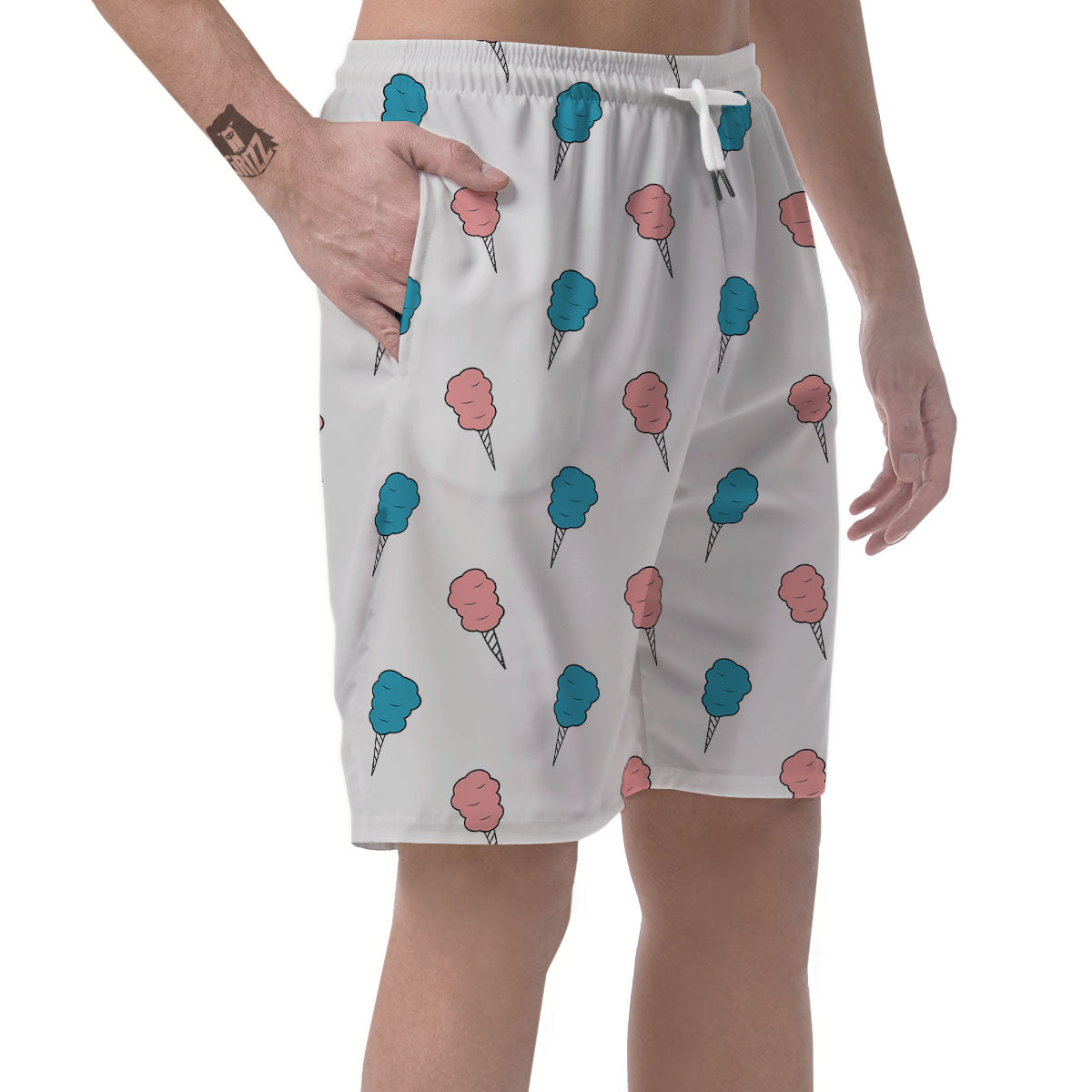Cotton Candy Blue And Pink Print Pattern Men's Shorts-grizzshop