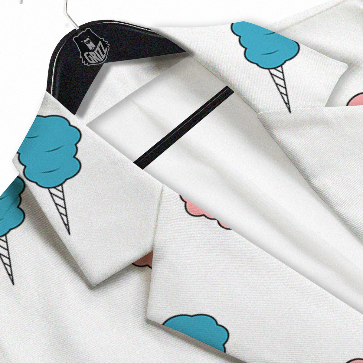 Cotton Candy Blue And Pink Print Pattern Men's Sport Coat-grizzshop