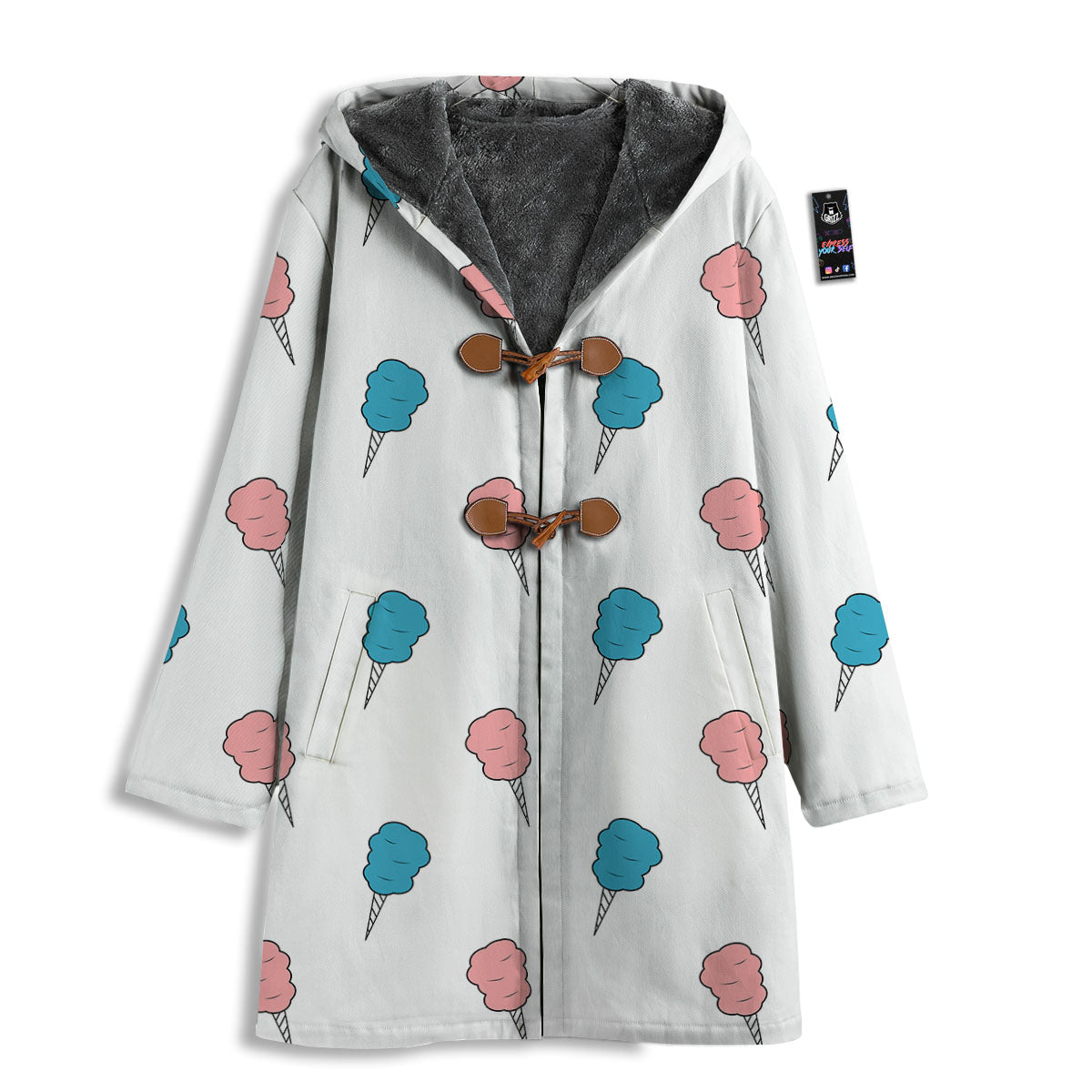Cotton Candy Blue And Pink Print Pattern Men's Windbreaker Jacket-grizzshop