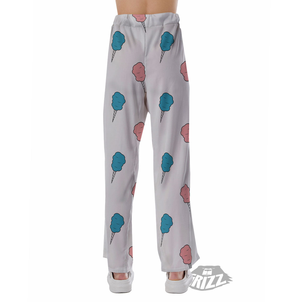 Cotton Candy Blue And Pink Print Pattern Pajama Pants-grizzshop