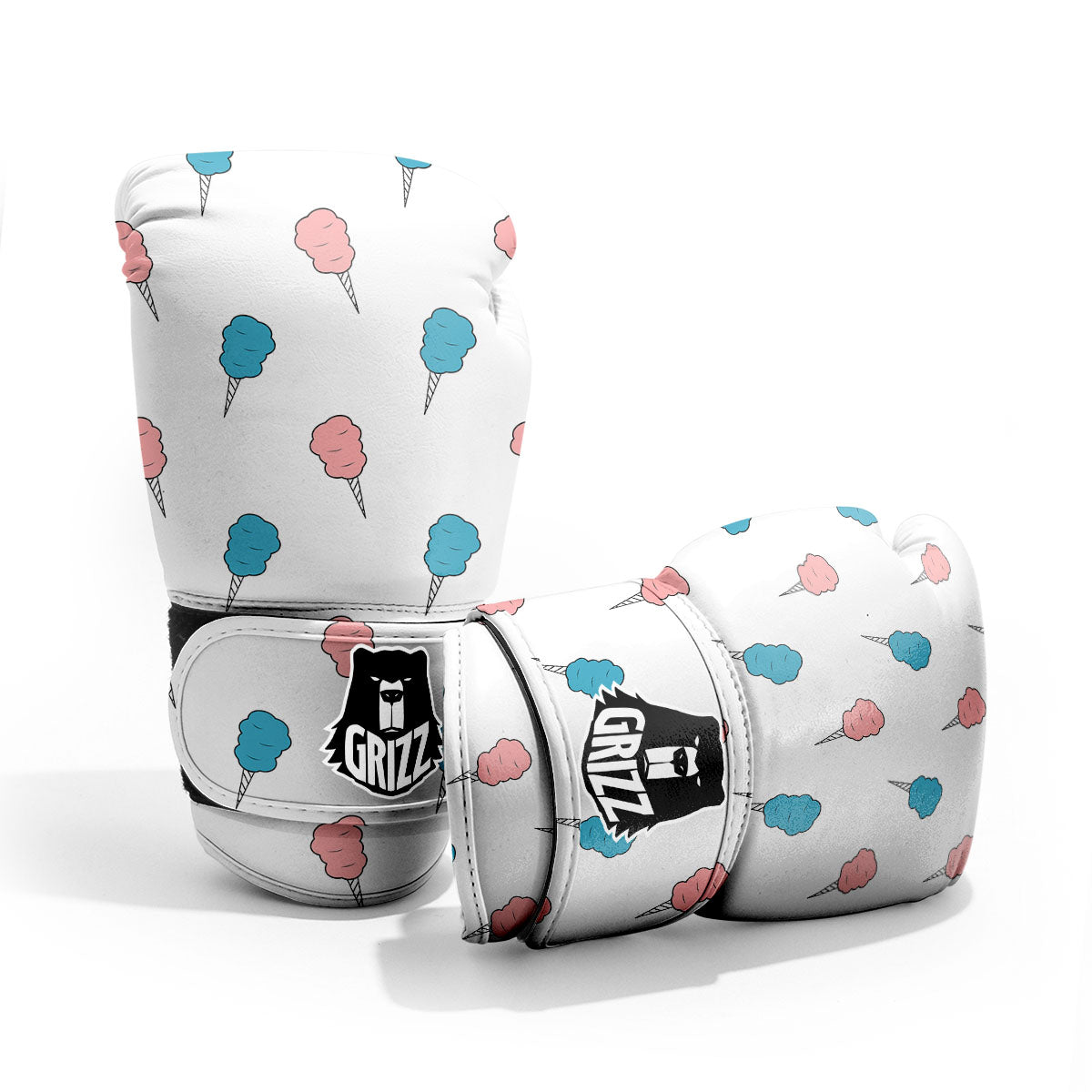 Cotton Candy Blue And Pink Print Pattern Pro Boxing Glove