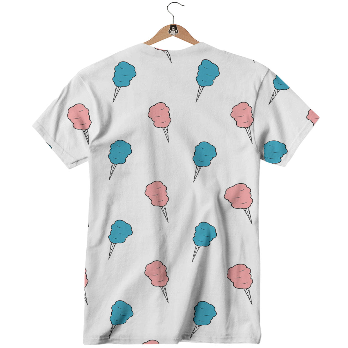 Cotton Candy Blue And Pink Print Pattern T-Shirt-grizzshop