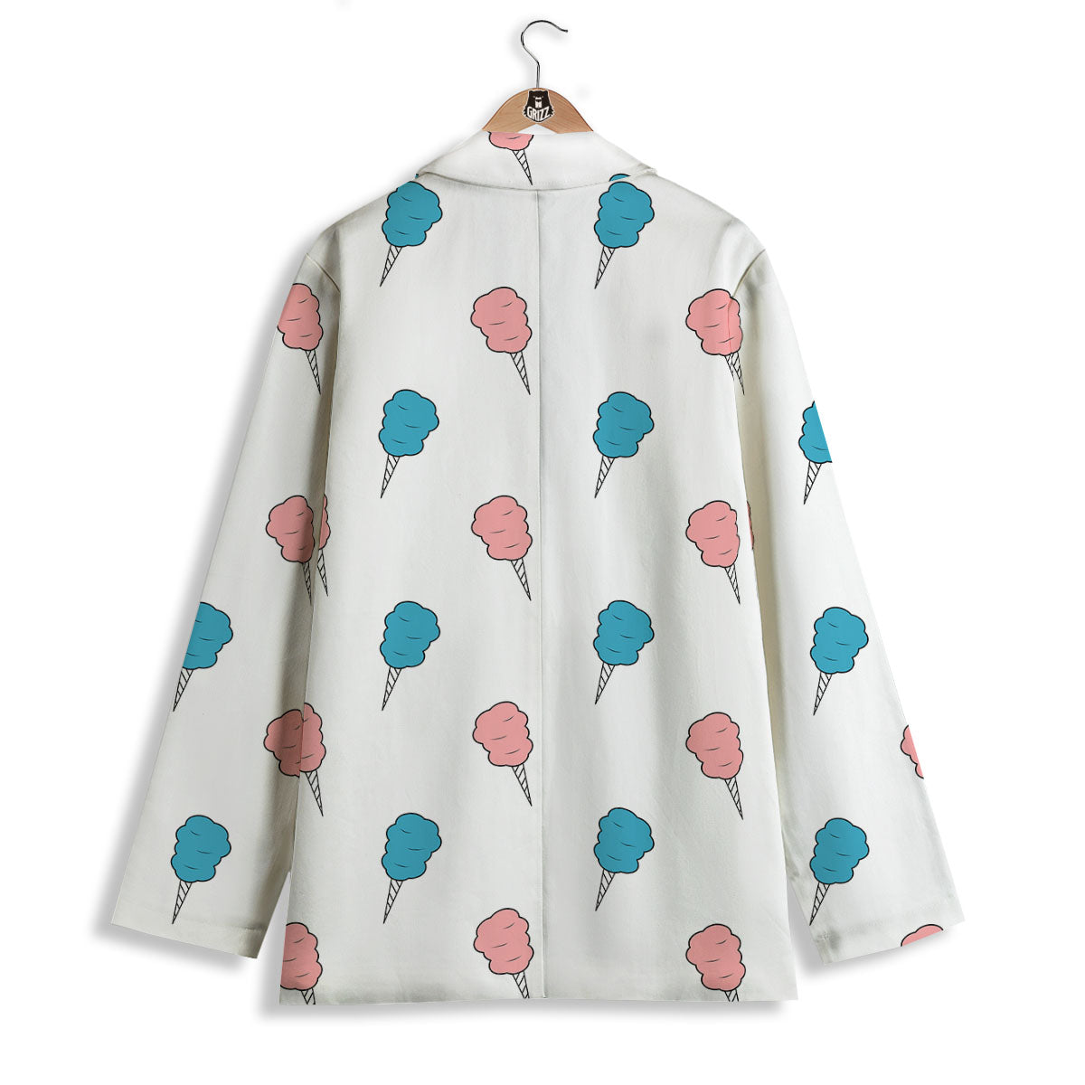 Cotton Candy Blue And Pink Print Pattern Women's Blazer-grizzshop