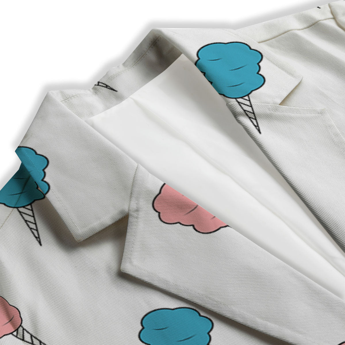 Cotton Candy Blue And Pink Print Pattern Women's Blazer-grizzshop