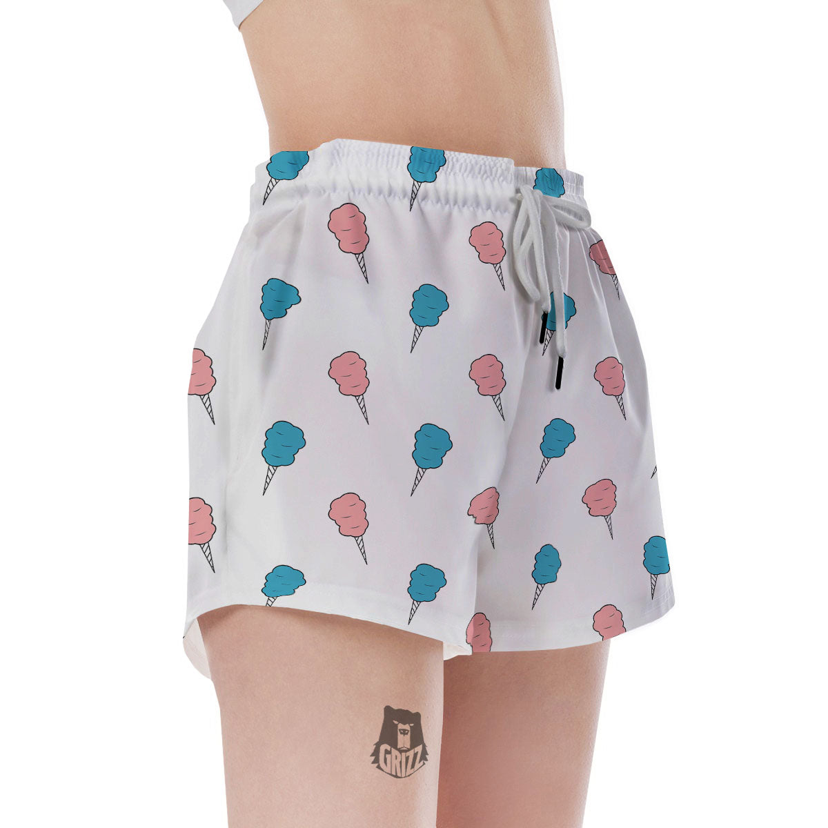 Cotton Candy Blue And Pink Print Pattern Women's Shorts-grizzshop