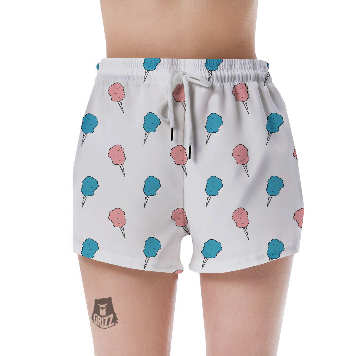 Cotton Candy Blue And Pink Print Pattern Women's Shorts-grizzshop