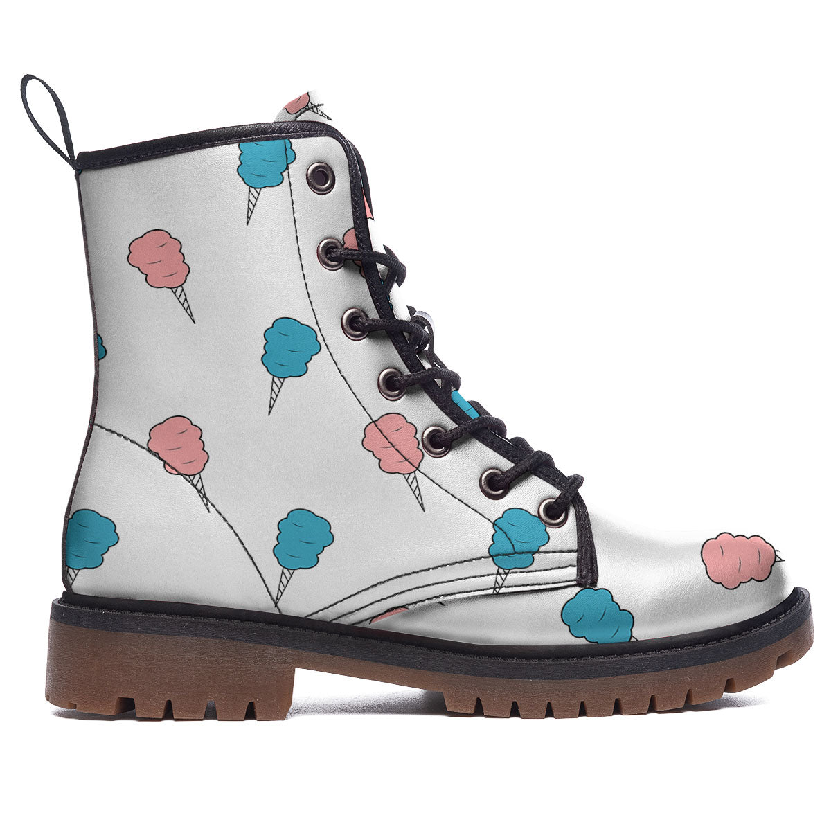Cotton Candy Blue And Pink Print Pattern Work Boots-grizzshop