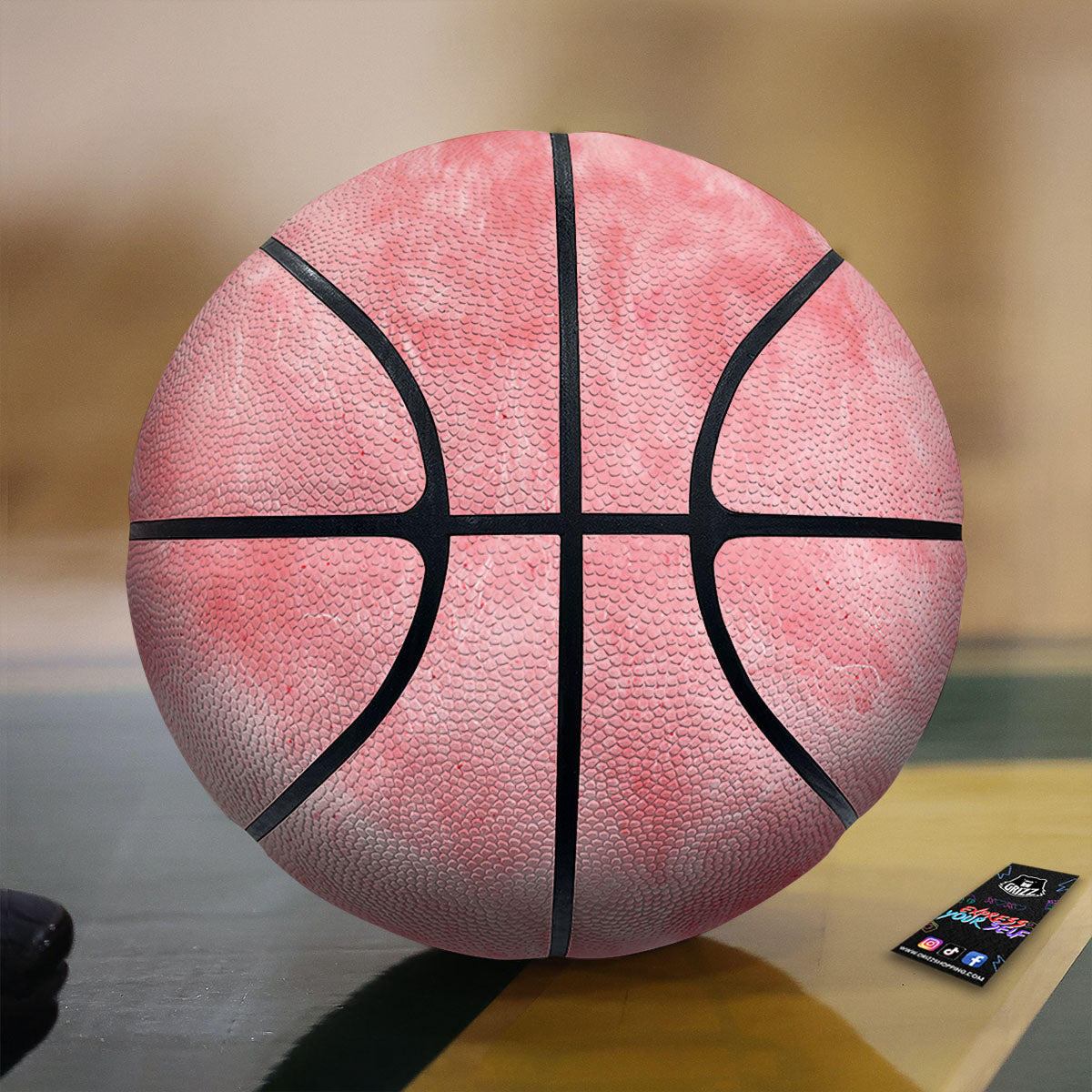 Cotton Candy Pink Print Basketball-grizzshop