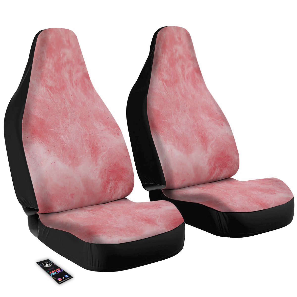 Cotton Candy Pink Print Car Seat Covers-grizzshop
