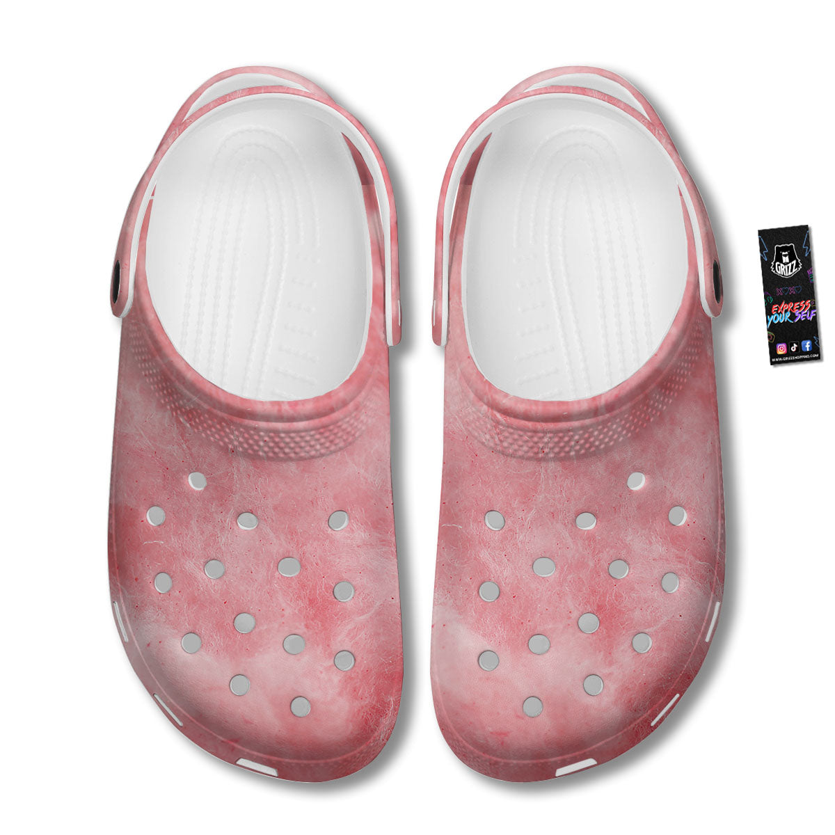 Cotton Candy Pink Print Clog-grizzshop