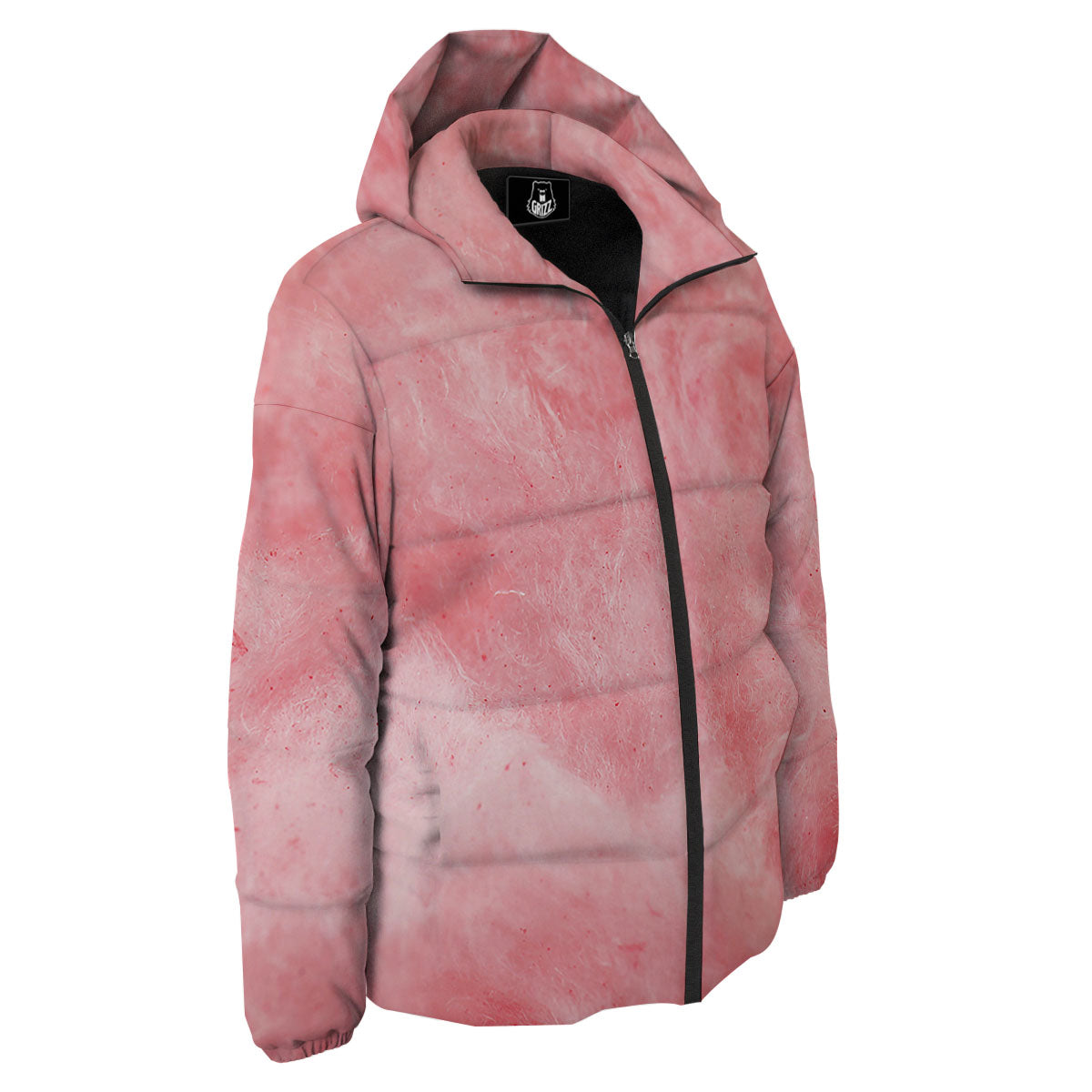 Cotton Candy Pink Print Down Jacket-grizzshop