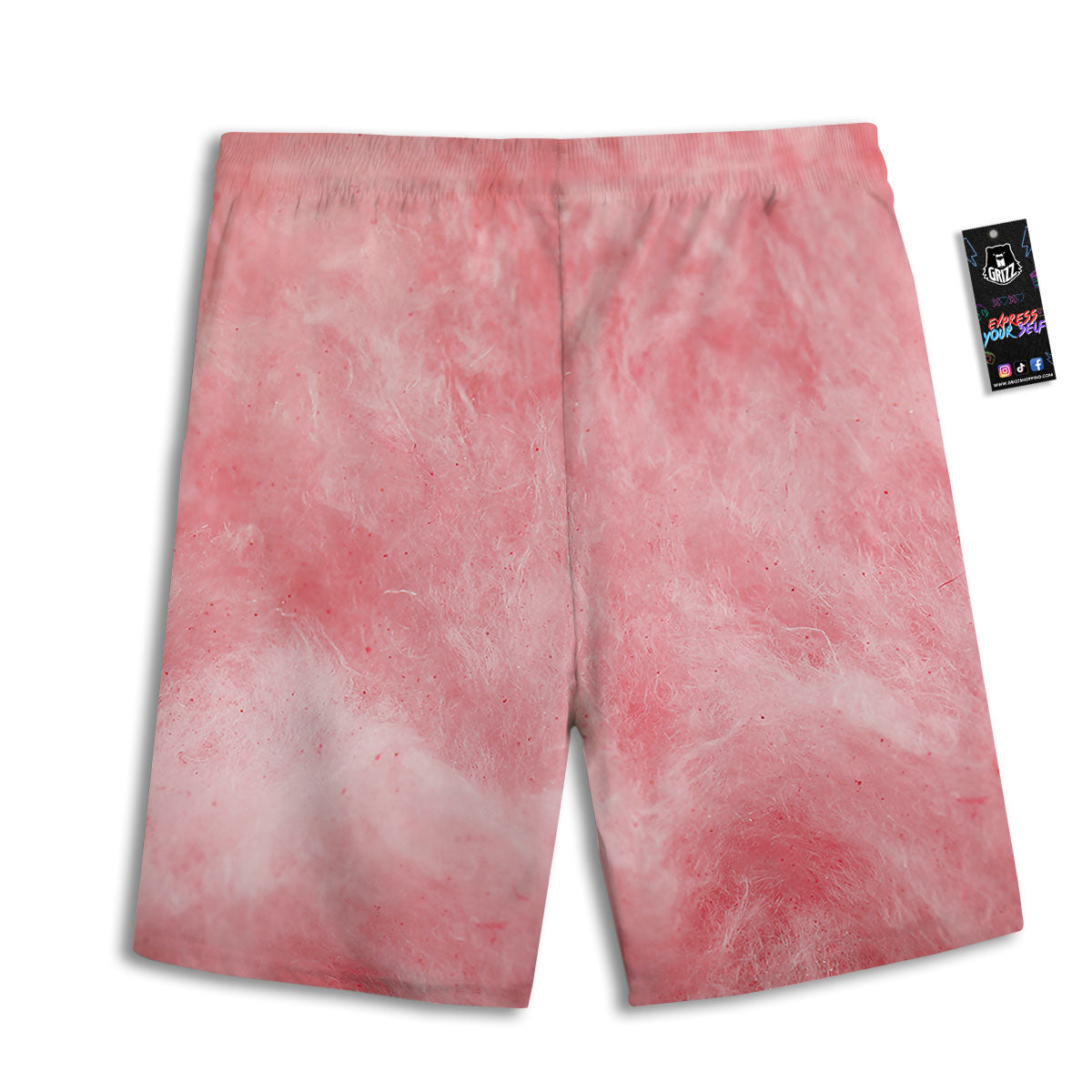 Cotton Candy Pink Print Men's Athletic Shorts
