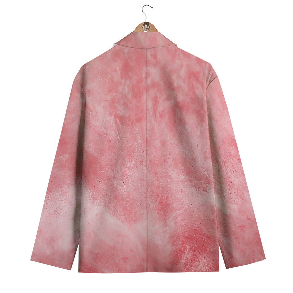Cotton Candy Pink Print Men's Blazer-grizzshop