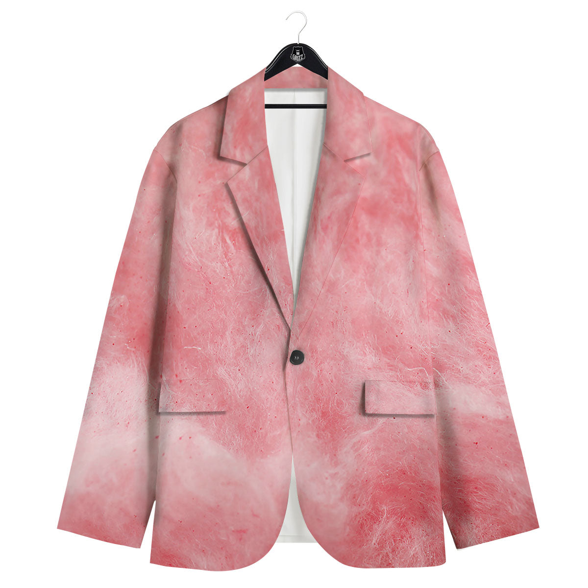 Cotton Candy Pink Print Men's Sport Coat-grizzshop