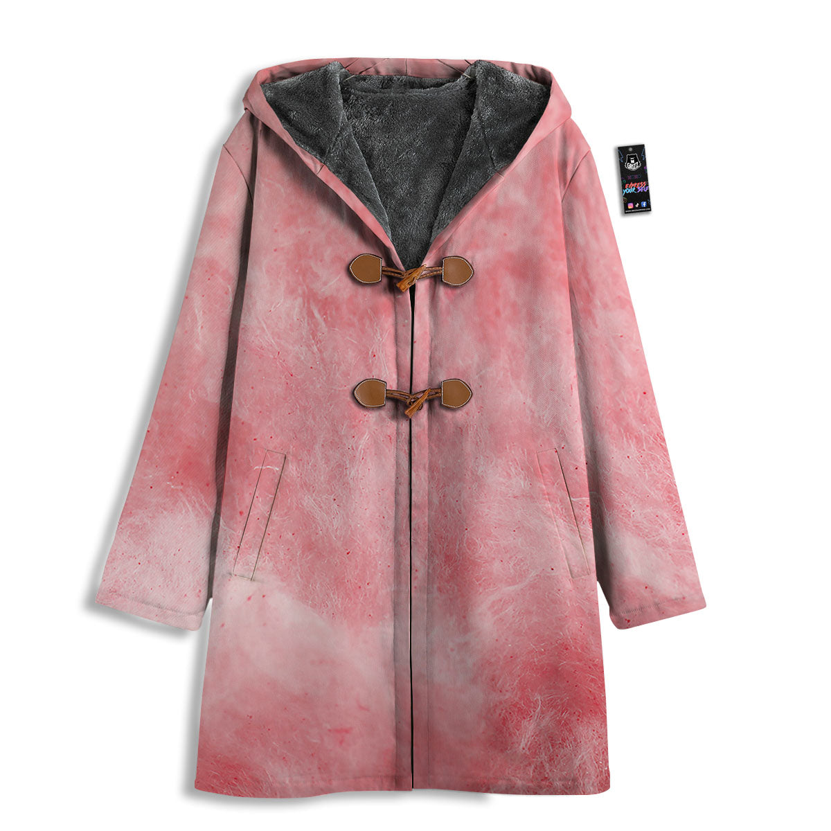 Cotton Candy Pink Print Men's Windbreaker Jacket-grizzshop