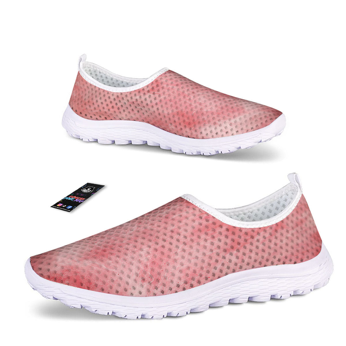 Cotton Candy Pink Print Nurse Shoes-grizzshop